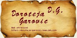 Doroteja Garović vizit kartica